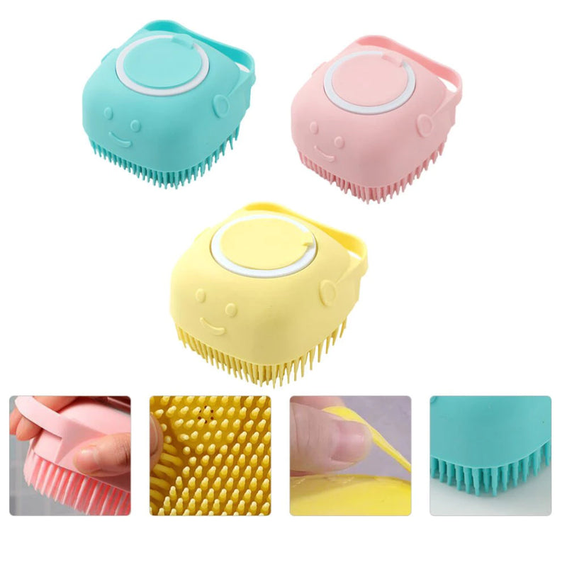 Kit Luva Tira Pelos + Escova Pet Silicone com Dispenser