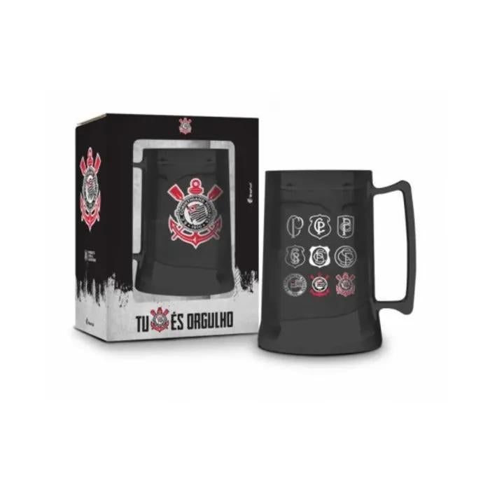 CANECA TERMICA GEL CONGELANTE 300 ML ESCUDOS CORINTHIANS