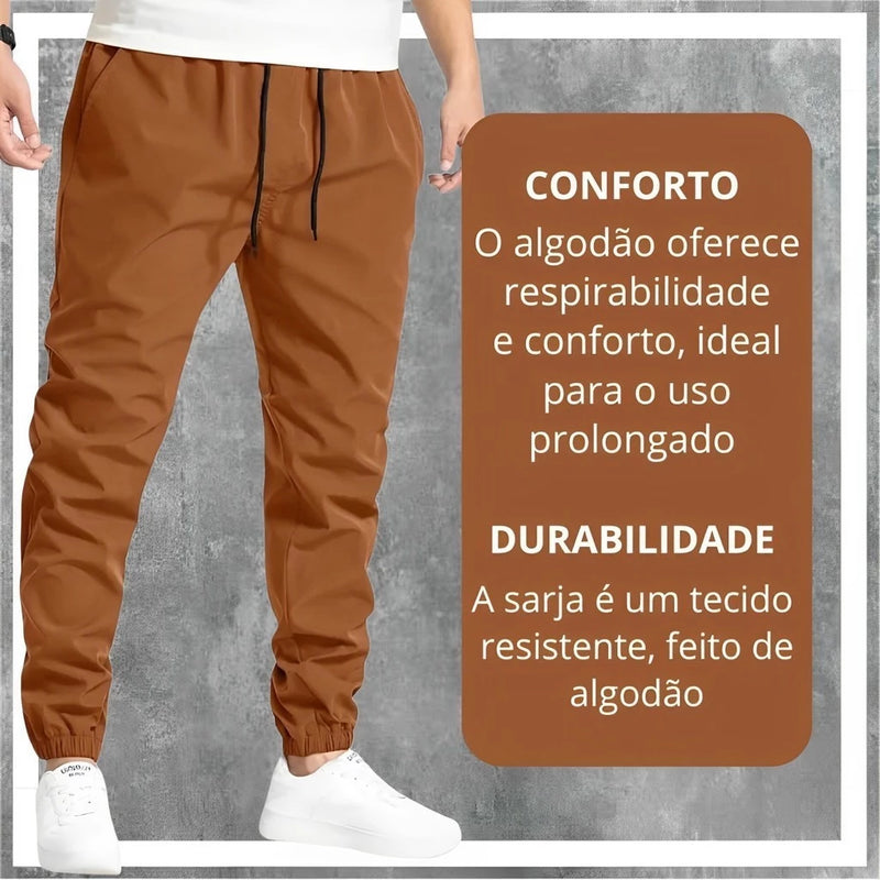 Calça Jogger Masculina Sarja Streetwear