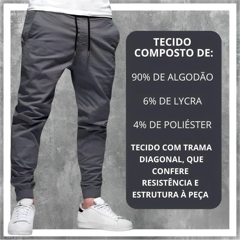 Calça Jogger Masculina Sarja Streetwear