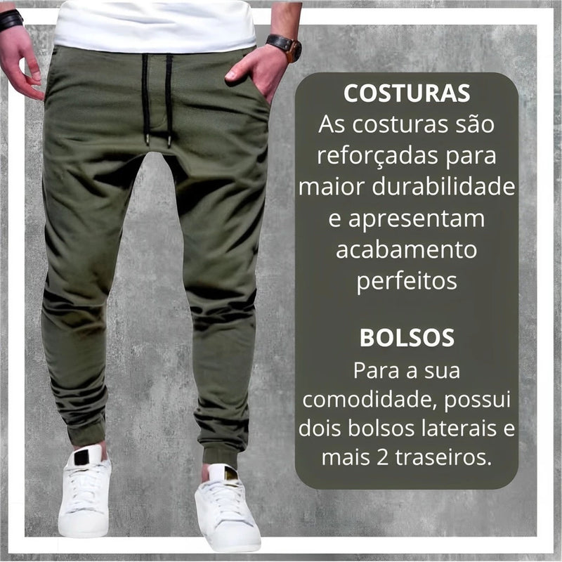 Calça Jogger Masculina Sarja Streetwear