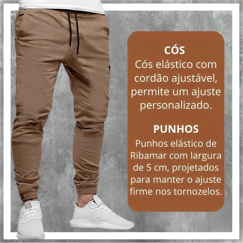 Calça Jogger Masculina Sarja Streetwear